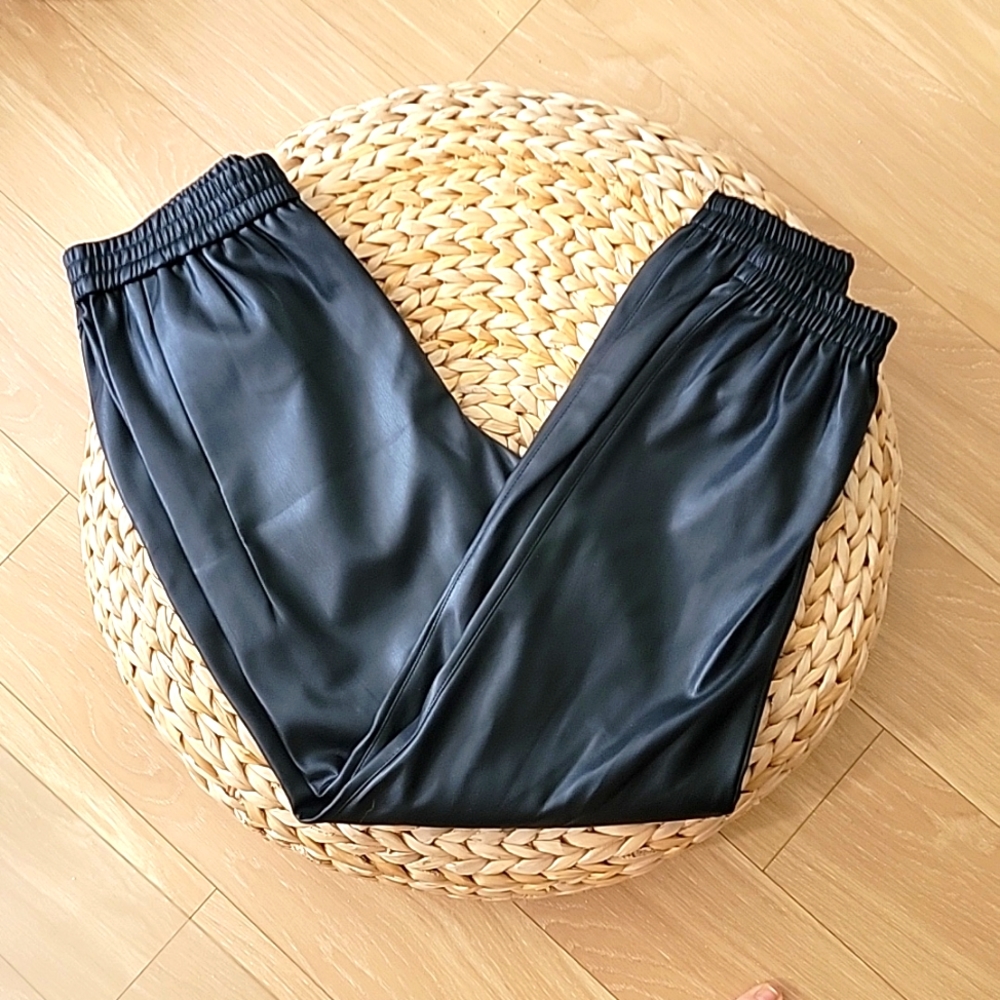 Zara Leather joggers